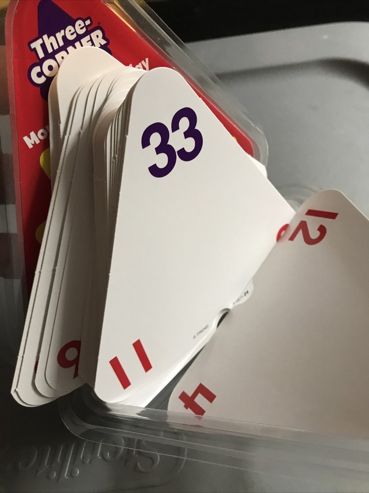 Three Corner Flash Cards Multiplication & Division Practice Learn Make Math Fun