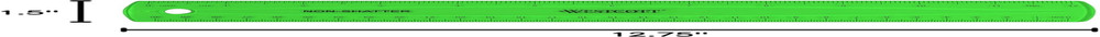 Shatterproof Ruler, Assorted Translucent Colors, 12"