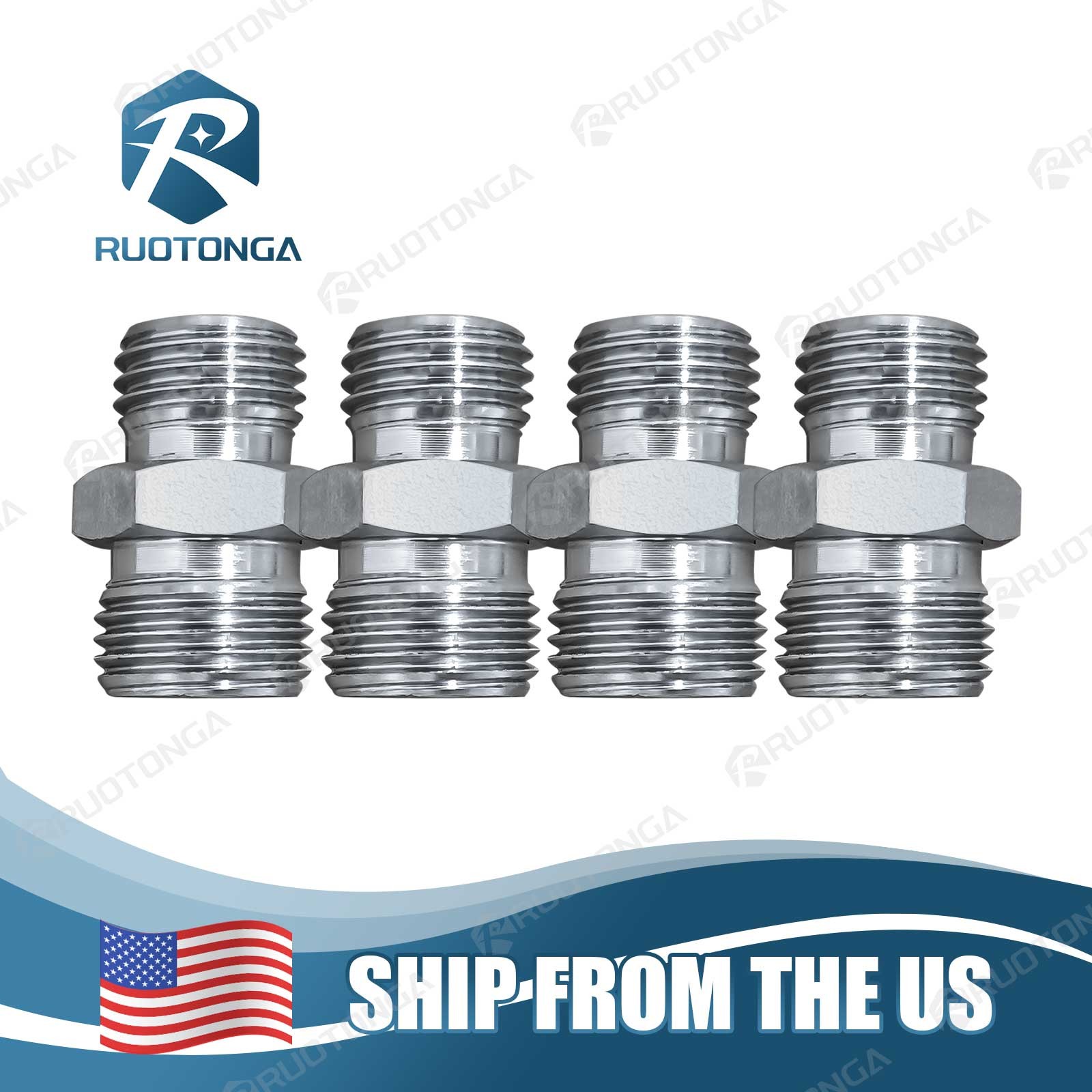 Mini Excavator Hydraulic Attachment Fittings ( 2 Pairs) 14m-16m Fittings