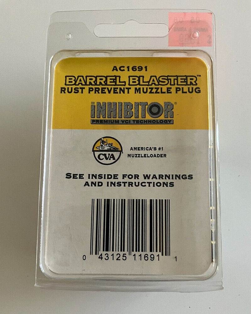CVA BARREL BLASTER Muzzle Plug Rust Prevent #AC1691