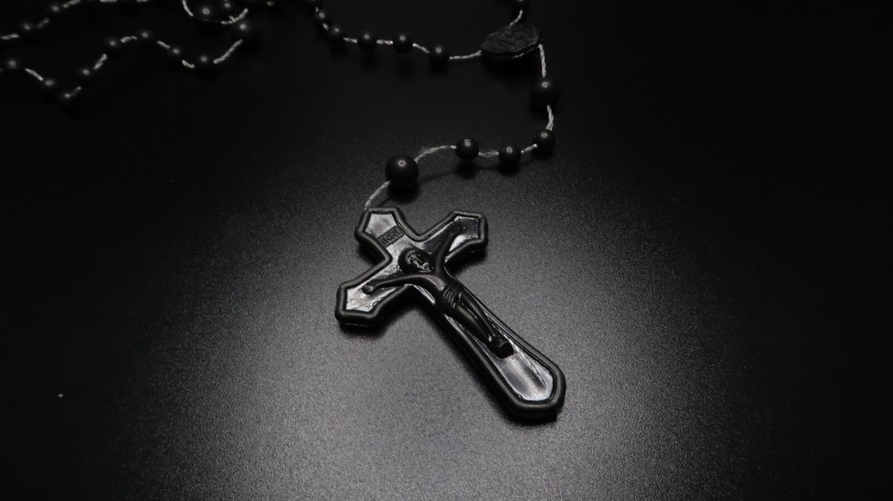 Cheap Black Plastic Rosary