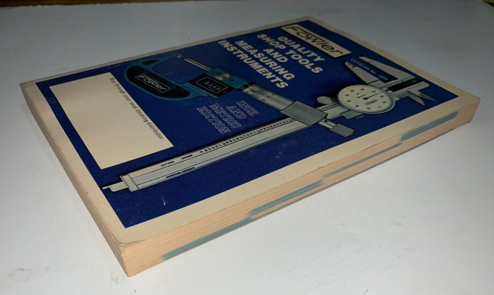 Fowler Tools Catalog #1377, 1977