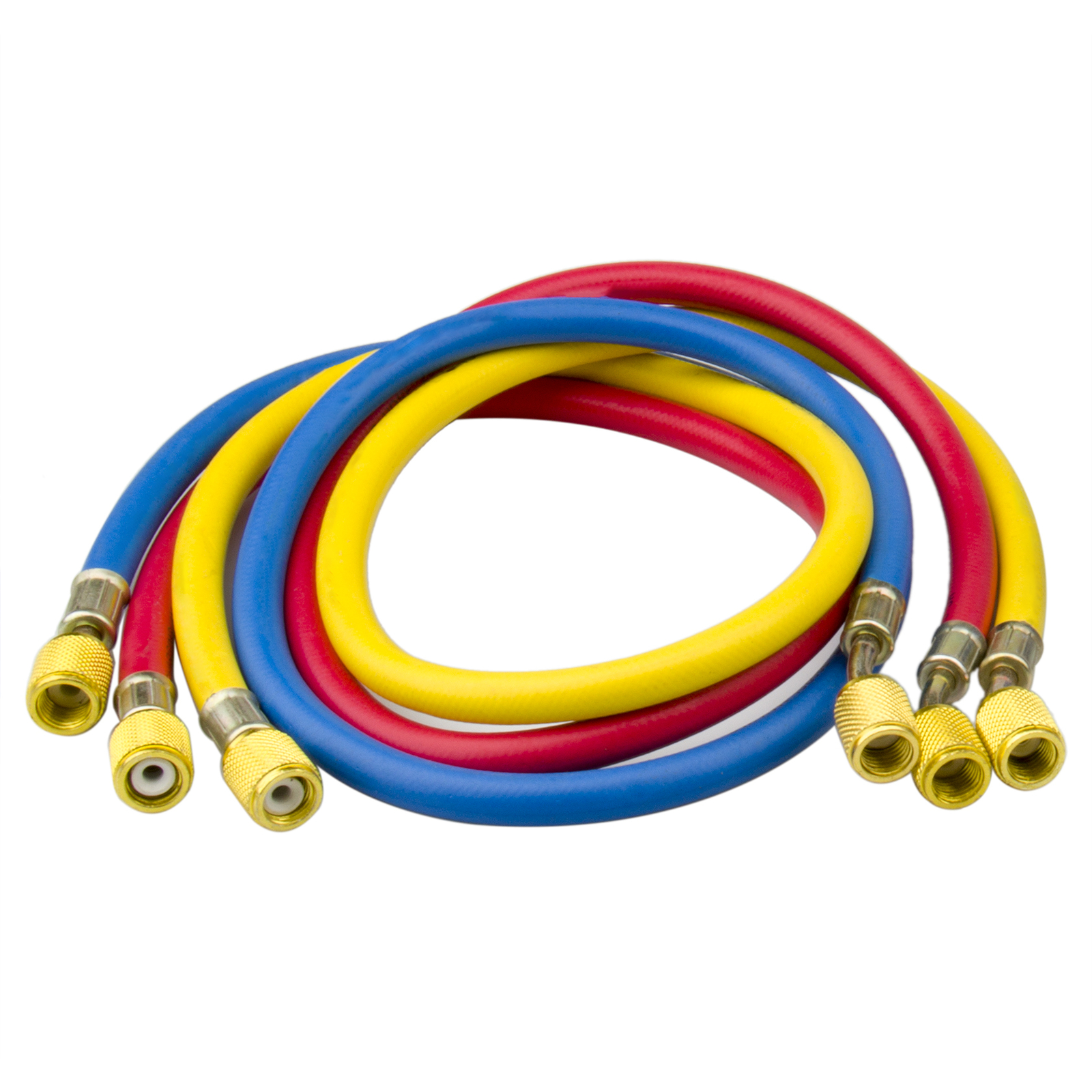 Air Vacuum Pump HVAC A/C AC Manifold Gauge Set 3 Color Service Charging Hose