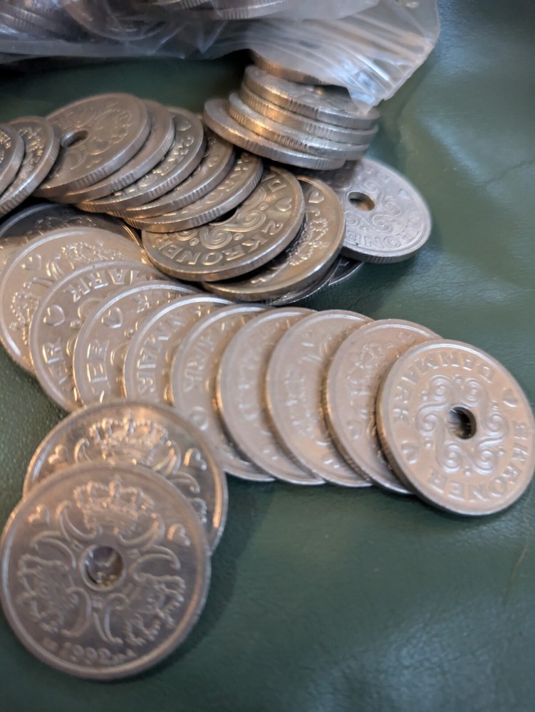 DENMARK  2 KRONER COIN Current One Each Per Auction
