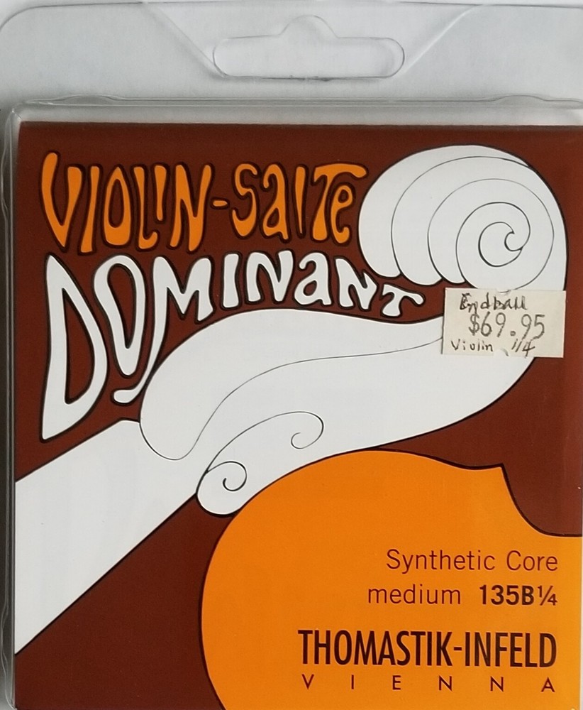 NEW THOMASTIC DOMINANT VIOLIN 1/4 SIZE STRING SET BALL END
