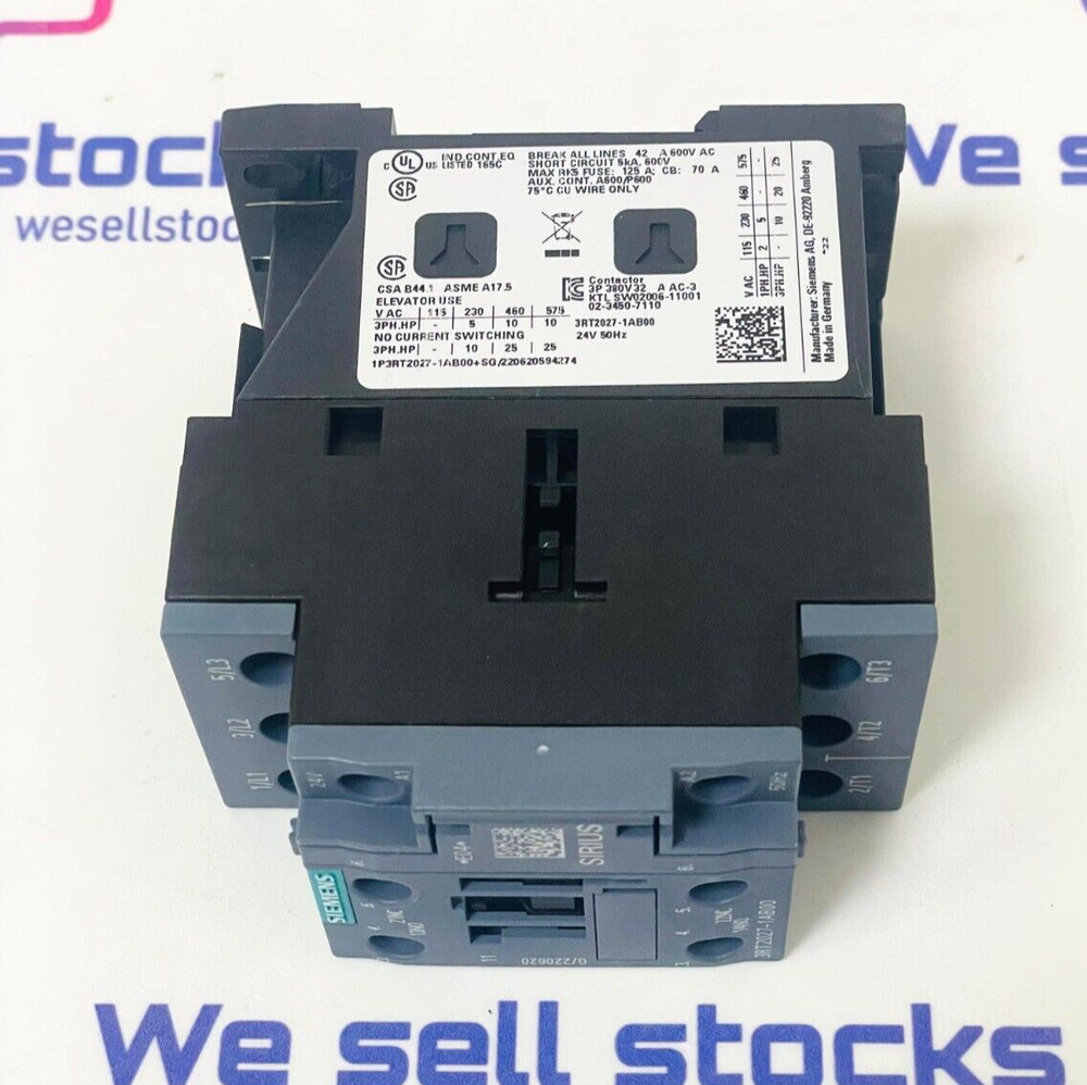 SIEMENS 3RT2027-1AB00 Contactor
