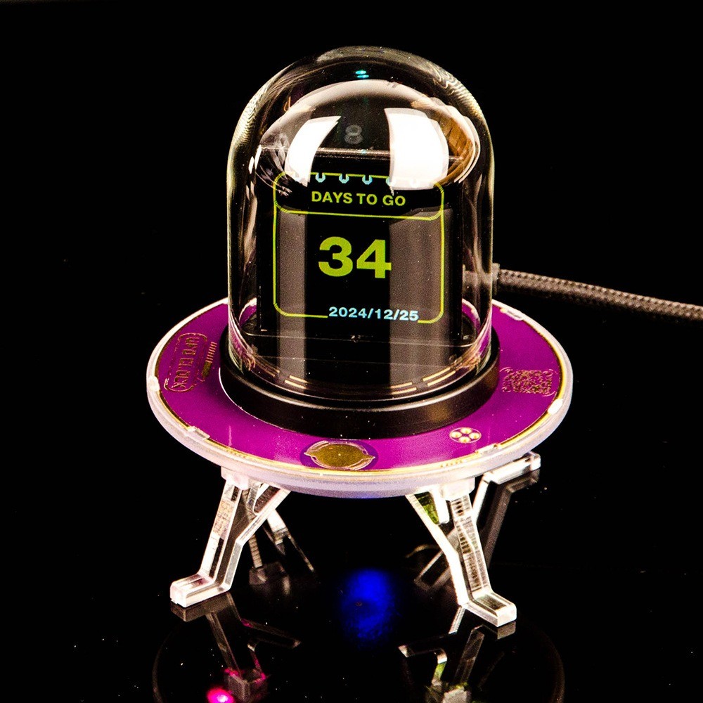 UFO-CLOCK Creative Weather Bitcoin Stock Exchange Rate Clock Multifunctional