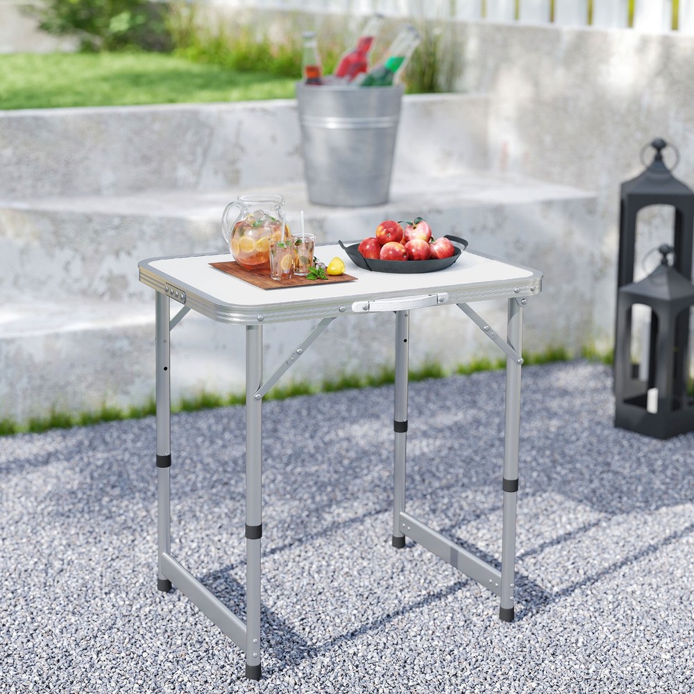 23" Adjustable-Height Folding Camping Table Portable Table