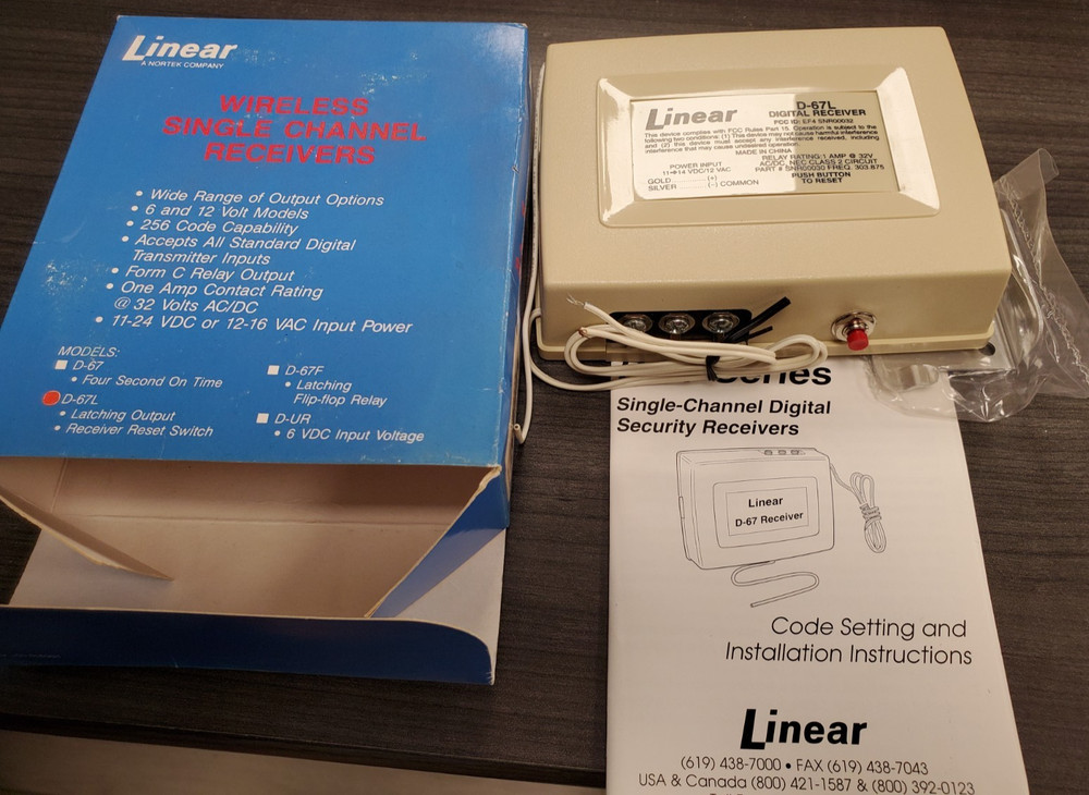 NEW Linear wireless single channel latching receiver D-67L