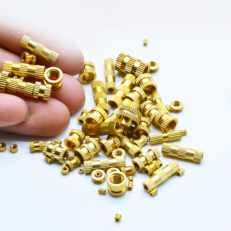 Knurl Insert Nut Round Metric Brass Solid Embedded Threaded M1 M1.2 M1.4 M1.6-M8