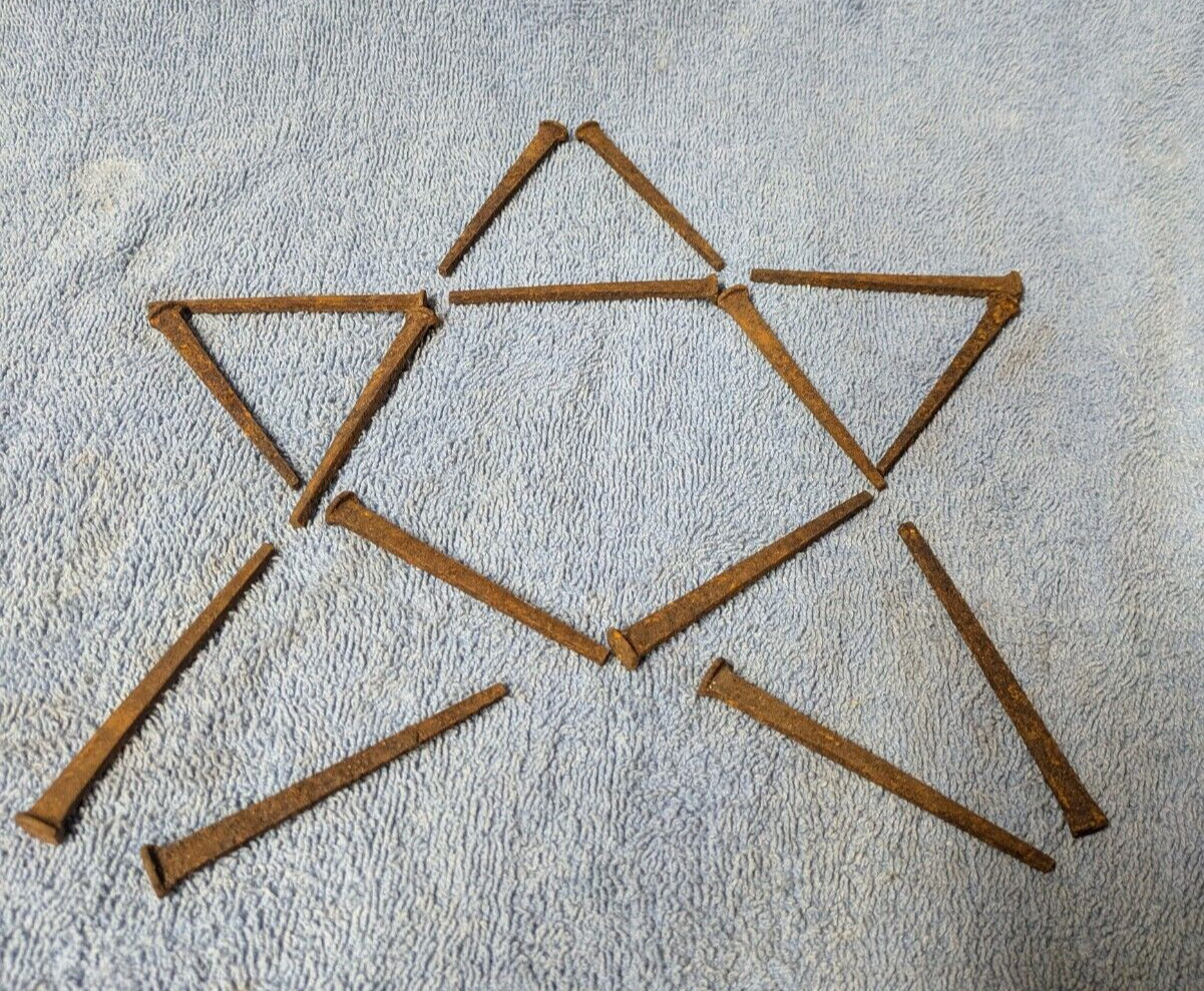 15 Antique 3" Coffin Nails, Square Nails, Wicca Witch Pagan Hoodoo Voodoo