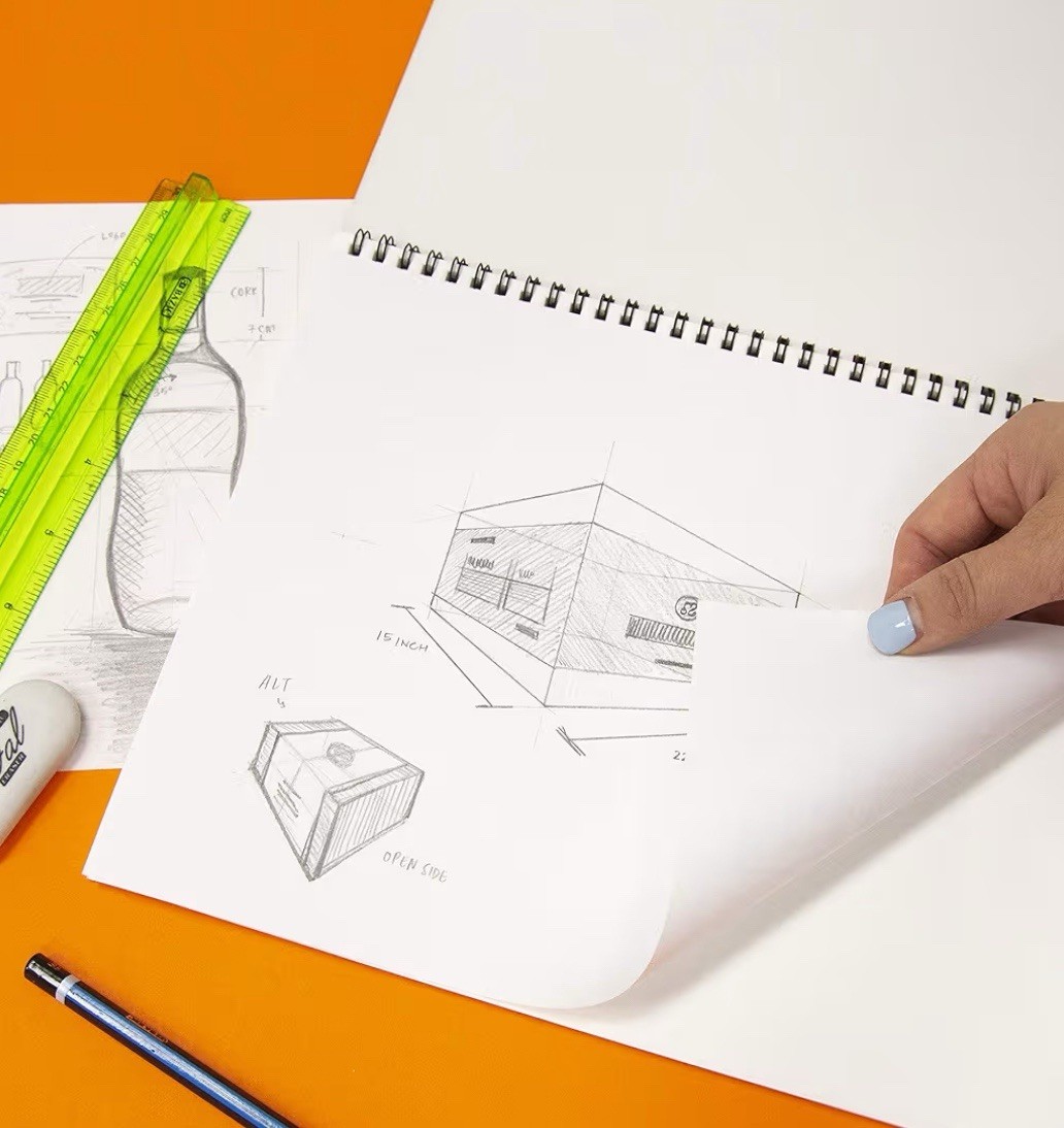 30 Sheets 8.5" X 11" Side Bound Spiral Premium Sketch Book