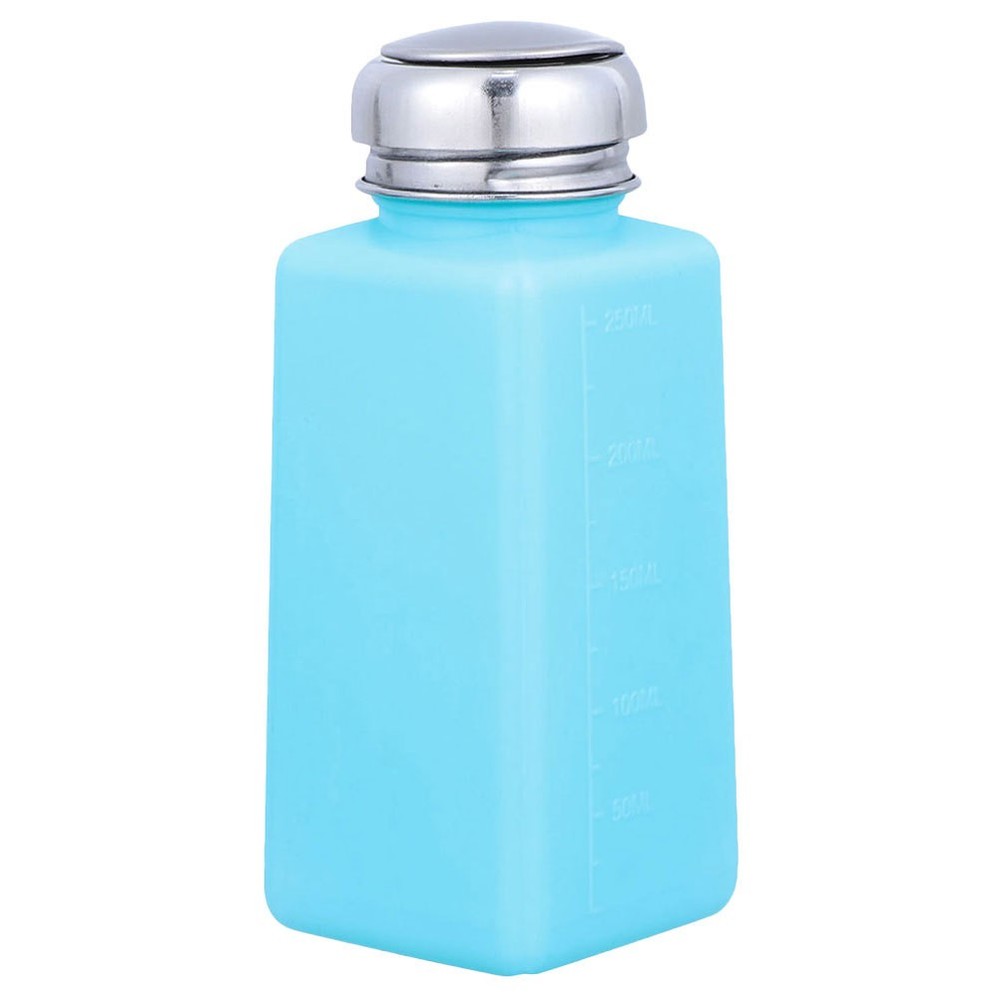 Push Down Pump Dispenser Bottle Plastic 250 ml Liquid Container for Laboratory