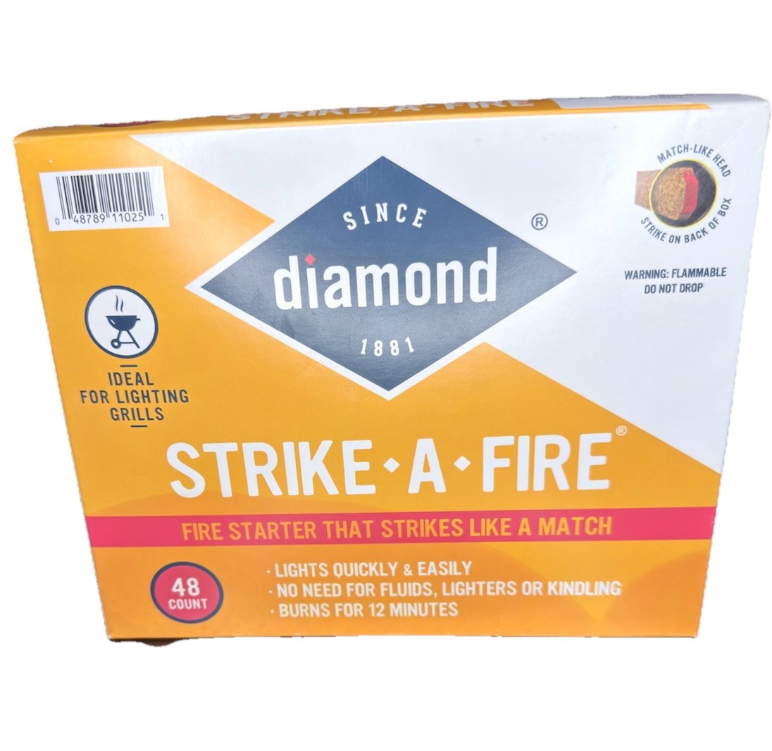 Diamond 48-Pack Strike-A-Fire Starter Match Sticks Firestarter Log Long Burn New