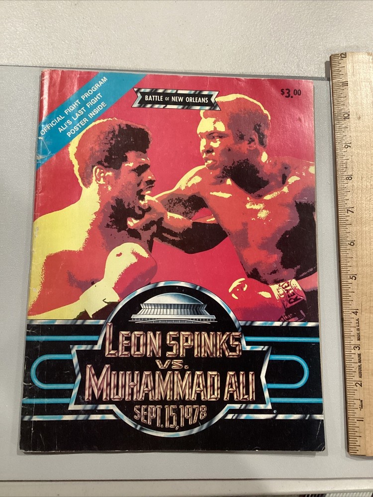 1978 Sept 15 Boxer Leon Spinks Muhammad Ali Boxing Fight Program