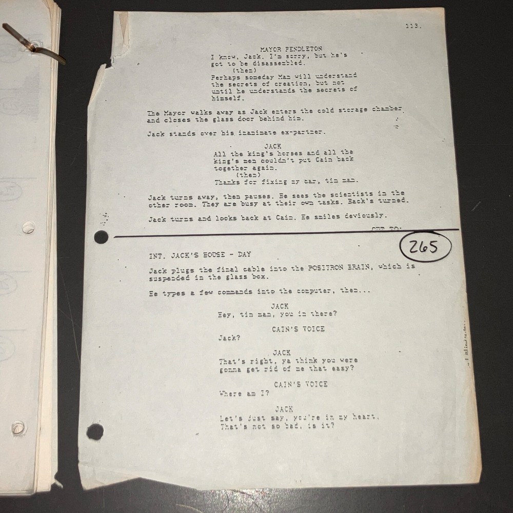 T-FORCE (1994) Sci-Fi Rogue Agents / Production Xerox Continuity Script + COA!