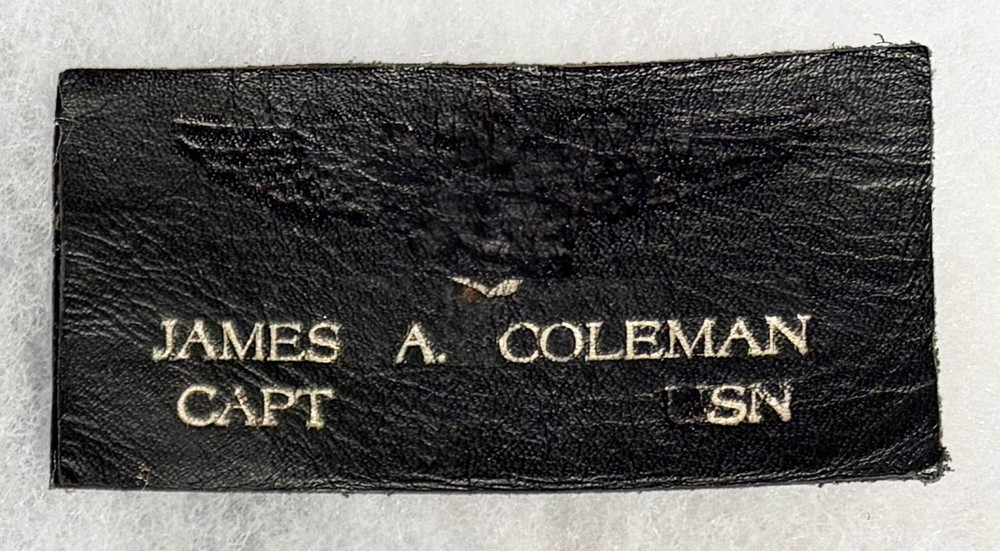 USN  James Coleman CAPT  Flight Jacket Name Tag