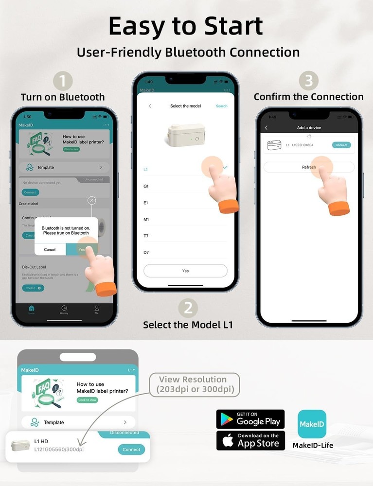 Mini Bluetooth Labeler for Easy Organization - Sharp Prints with Built-in Cutter