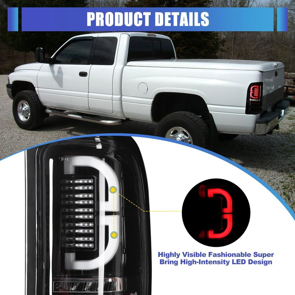 尾灯 Ram 1500 2500 3500 1994 - 2002 透明镜头