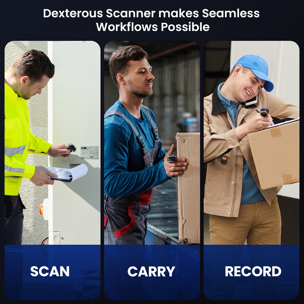 Eyoyo Bluetooth 2D Finger Ring Barcode Scanner Screen Scanning PDF417 for iPad