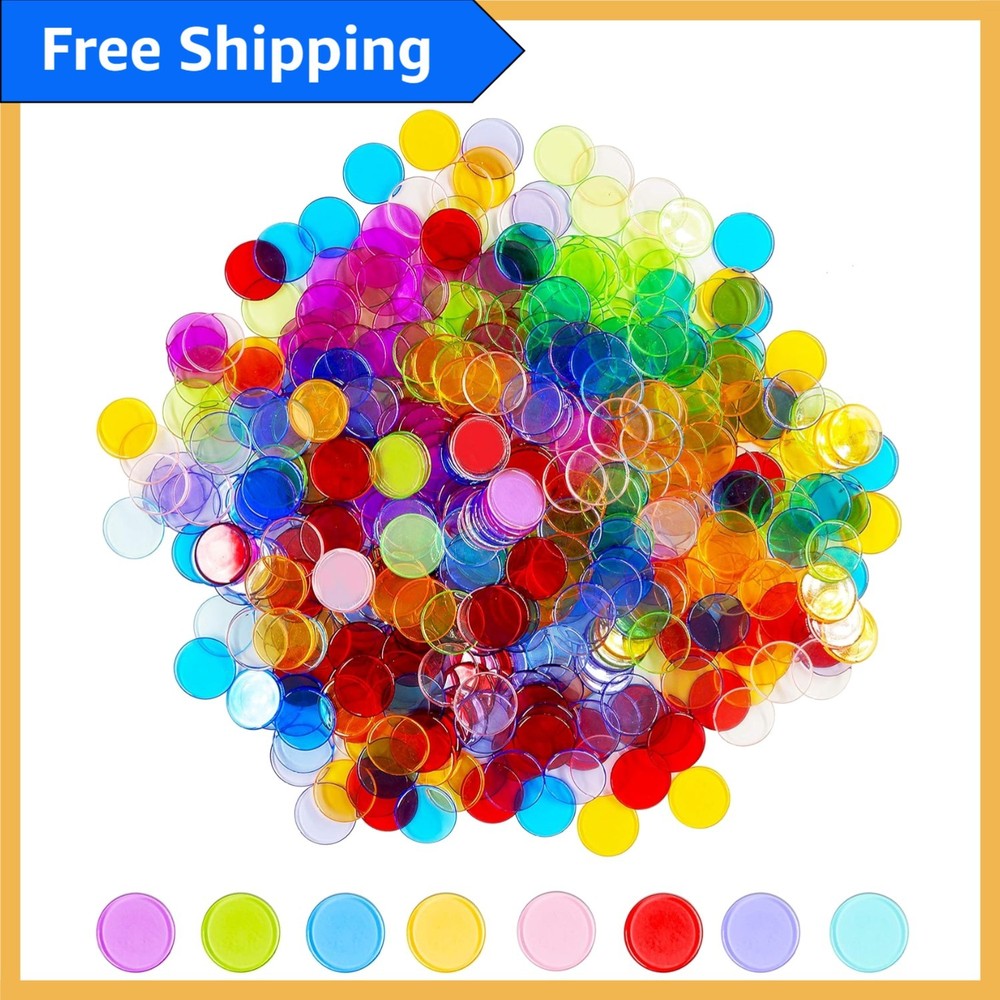Fun and Durable Bingo Counting Chips - 250 Pack for Math Skill Development