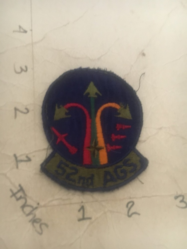 USAF 52nd AGS Squadron subdued patch 7/6/25