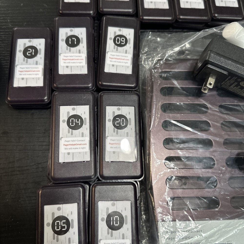 NOLAS Wireless Restaurants Paging System For Waiting Guests, 24 Pagers