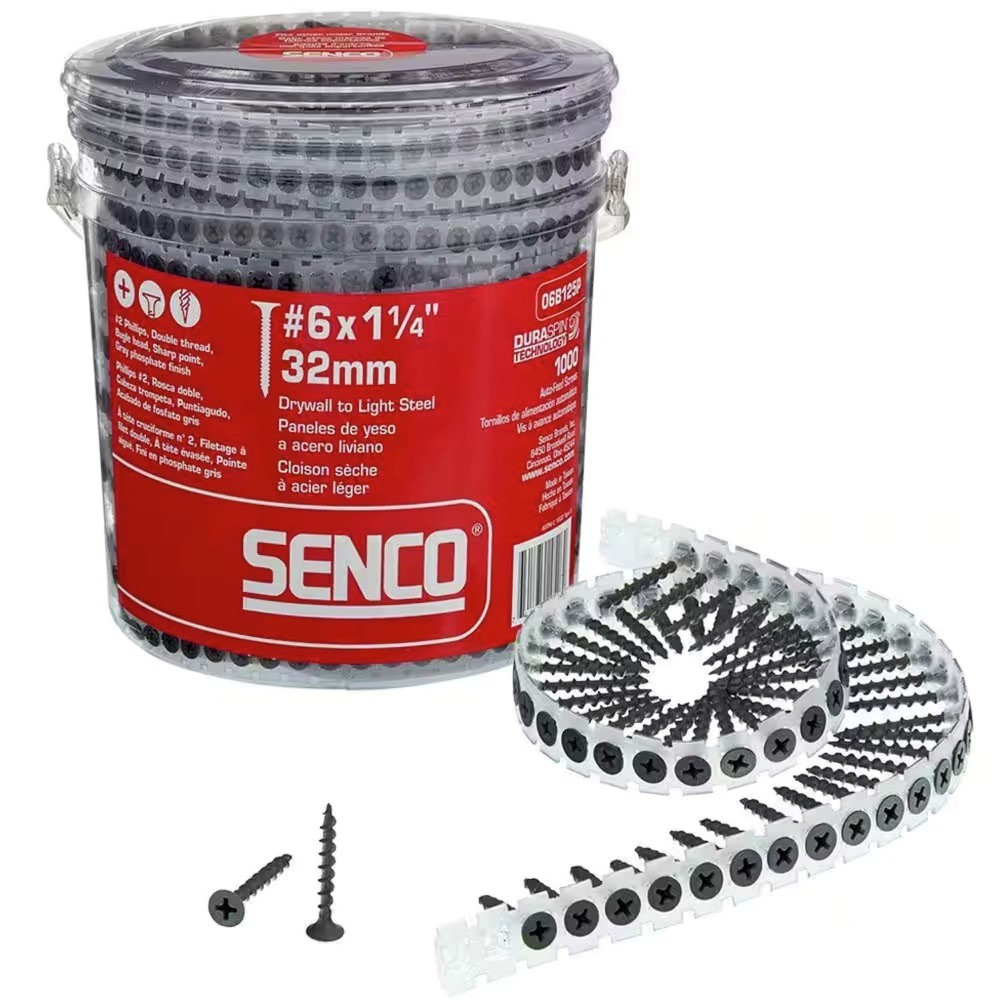 SENCO 06A125P (1000/PK) #6 1.25" Drywall Screw - Gray Phosphate New