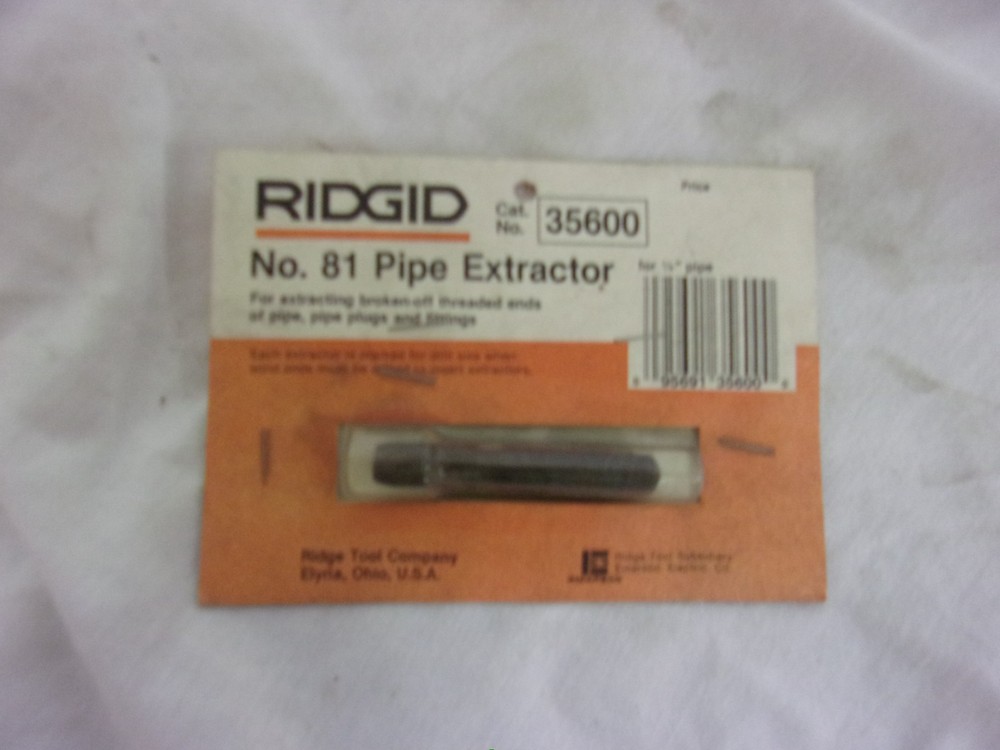 Ridgid 35600 model 81 pipe extractor (1/4")