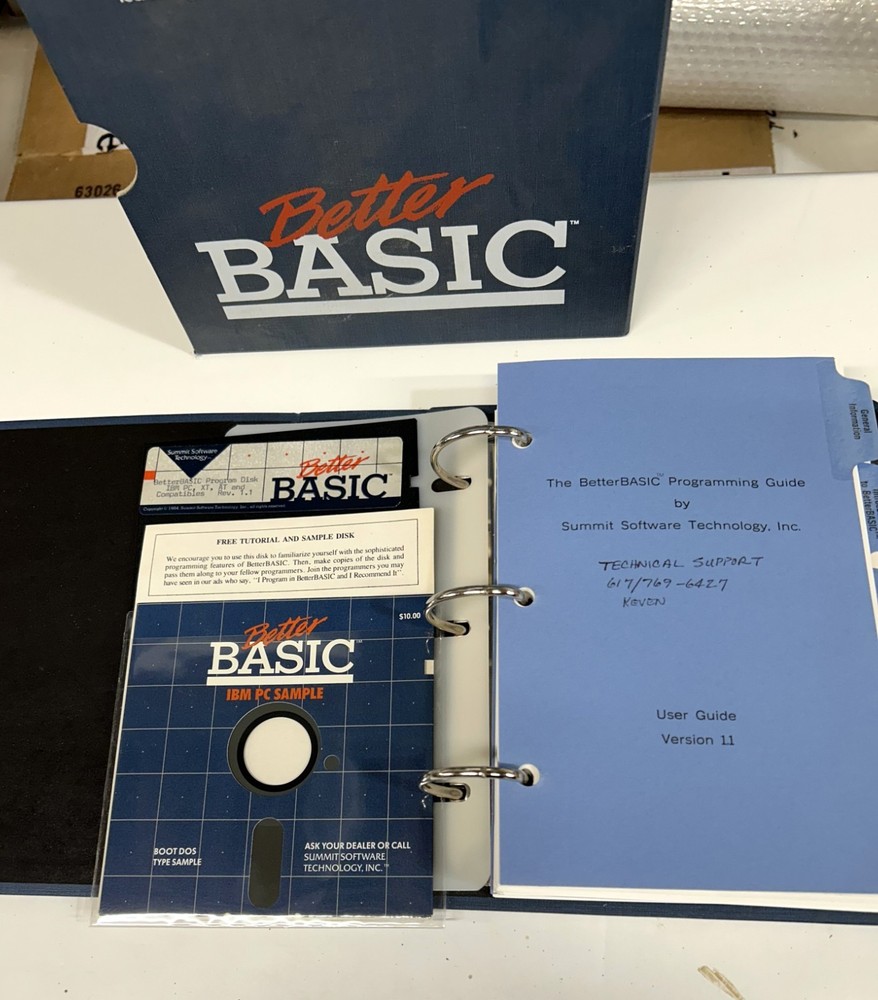 Better Basic 1.1 created by Summit Software Technology incl Software