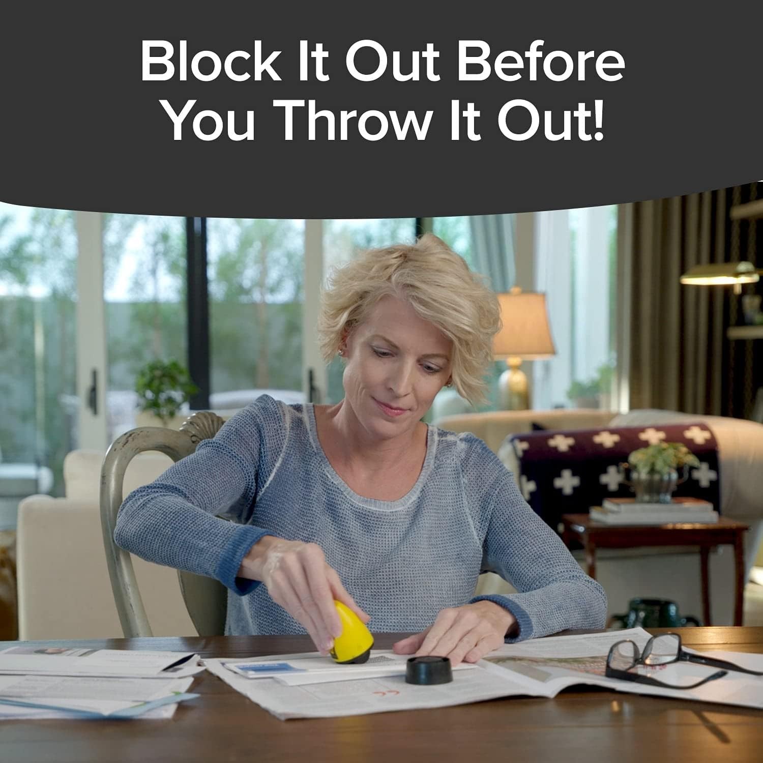 ID Police, AS-SEEN-ON-TV, Identity Theft Protection Stamp Roller, Fast, Easy,...