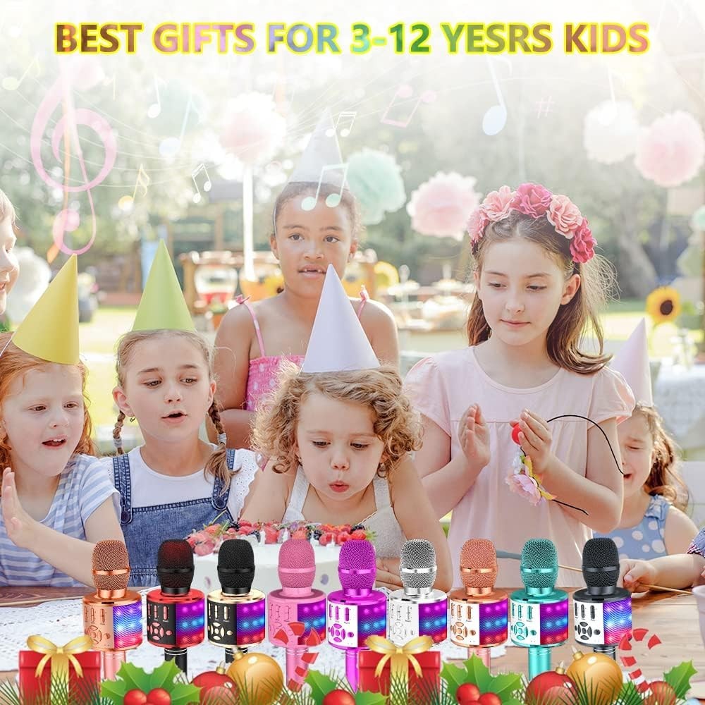 Portable Wireless Karaoke Microphone for Kids