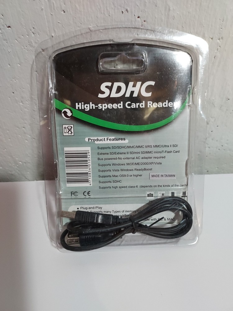 Precision Design USB 2.0 SDHC Card Reader Stick Sealed New