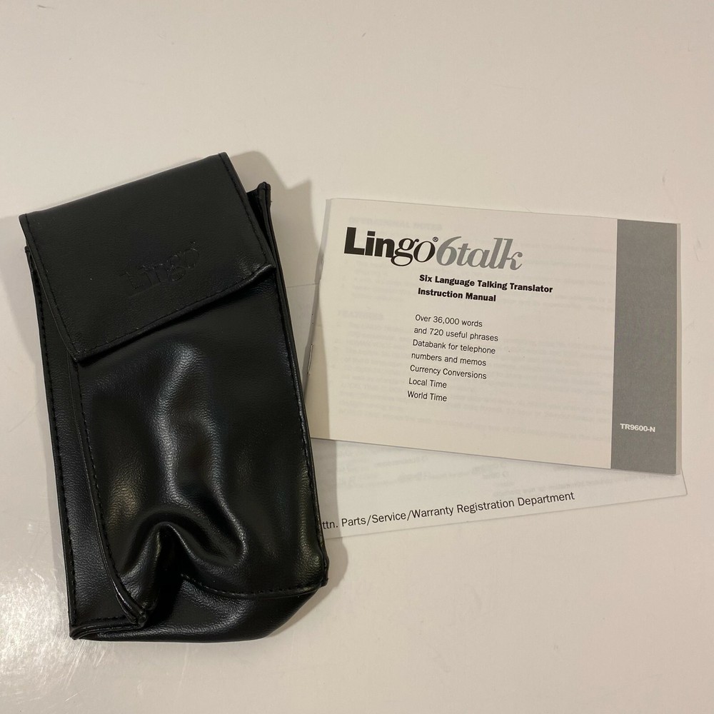 Lingo 6 Talk Six Language Translator TR-9600-N Pre-Owned