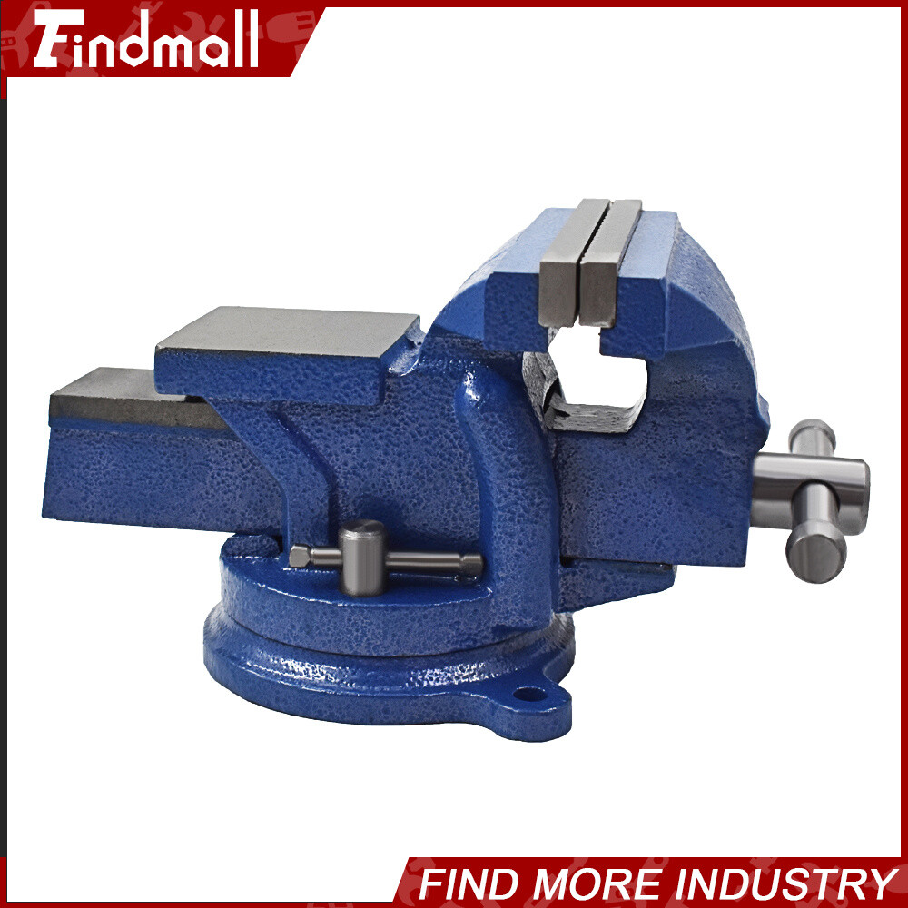 Findmall 5" Bench Vise with Anvil Swivel Locking Base Table Top Clamp Heavy Vice