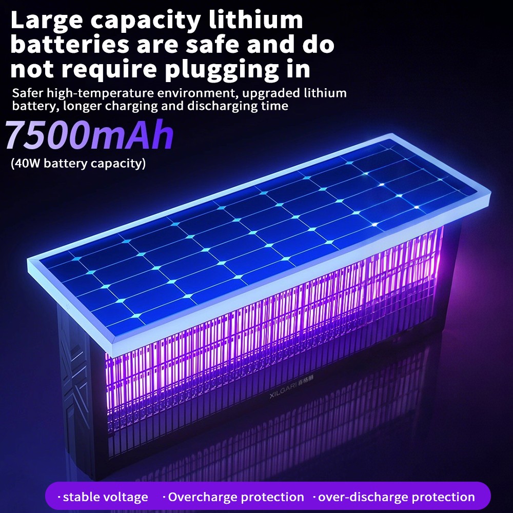 Solar Bug Zapper Indoor, Waterproof Mosquito Zapper Outdoor Solar Powered, 4500V