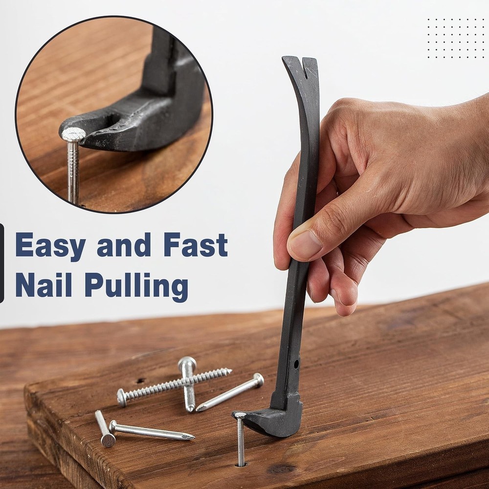 Durable 8-Inch Cats Paw Nail Puller with Prying Leverage and Rust Resistance