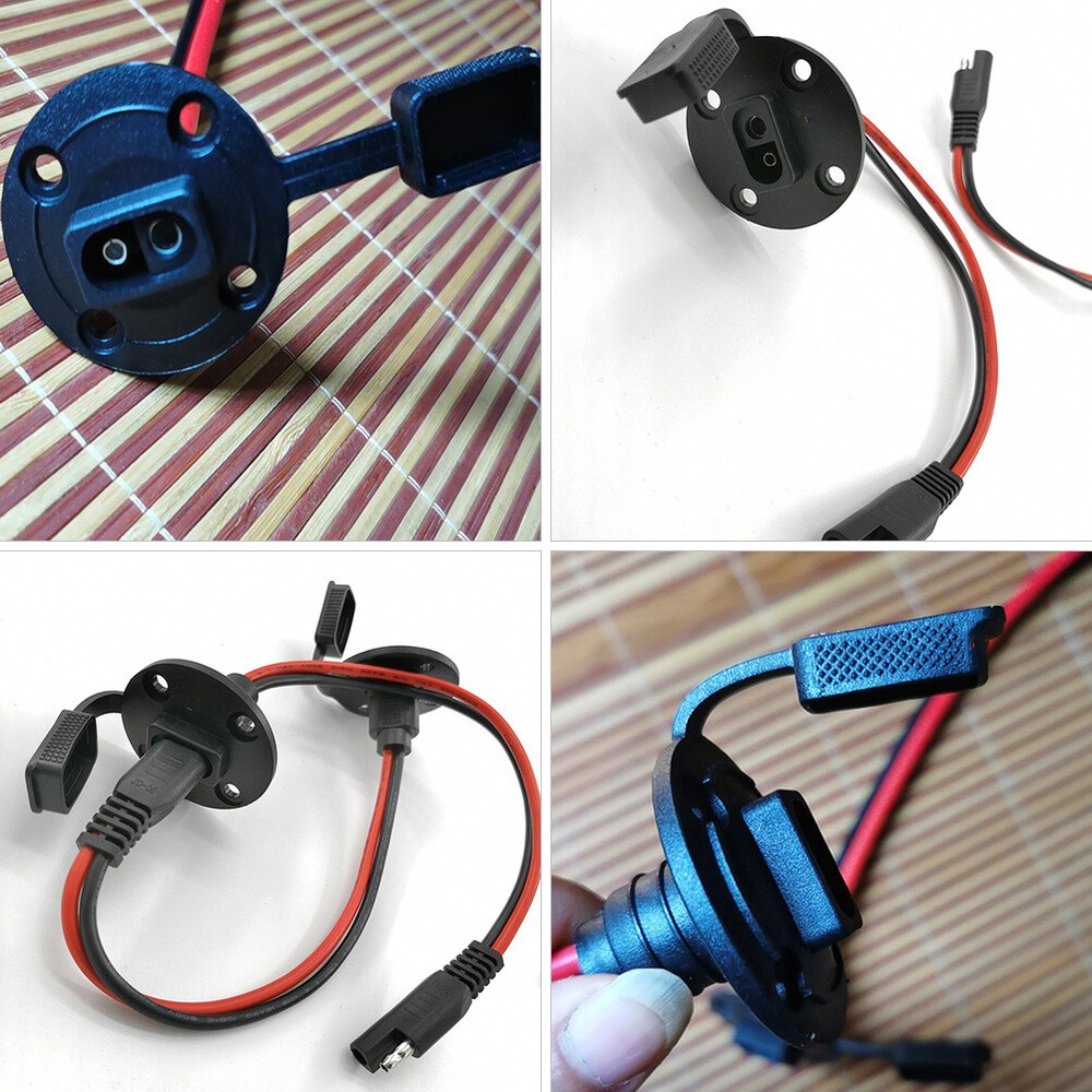 4 Sets Plug Quick-connect Terminals Sae Cable Battery Charger Connector