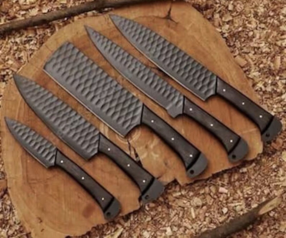 CUSTOM HANDMADE D2 TOOL CHEF KITCHEN KNIVES CHEF SET X260