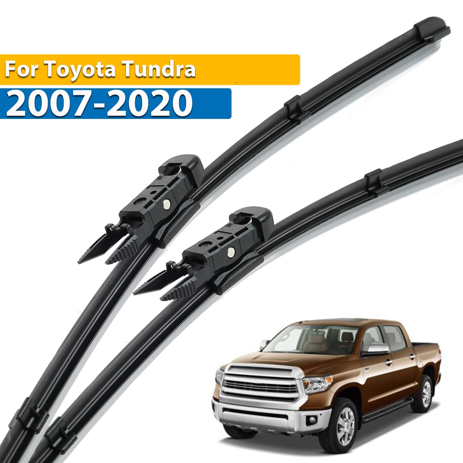 2Pcs Front Windshield Wiper Blades Set For Toyota Tundra 2007 - 2017 26"+23"