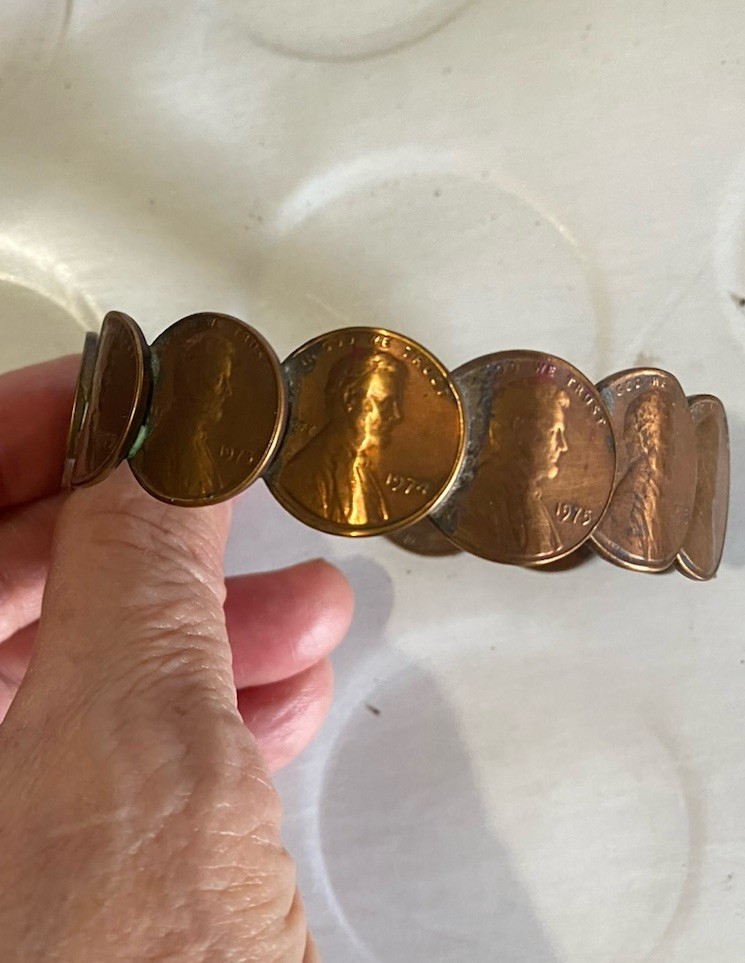 1974/75 COPPER PENNY BRACLET GC