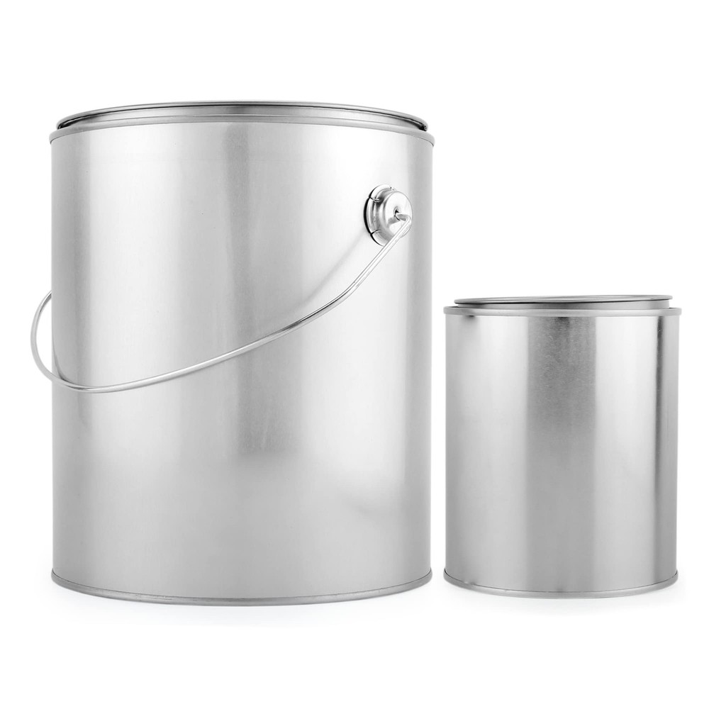 1 Gallon Empty Paint Can + 1 Quart Empty Paint Can Combo  Pack of 2 Unlined M...