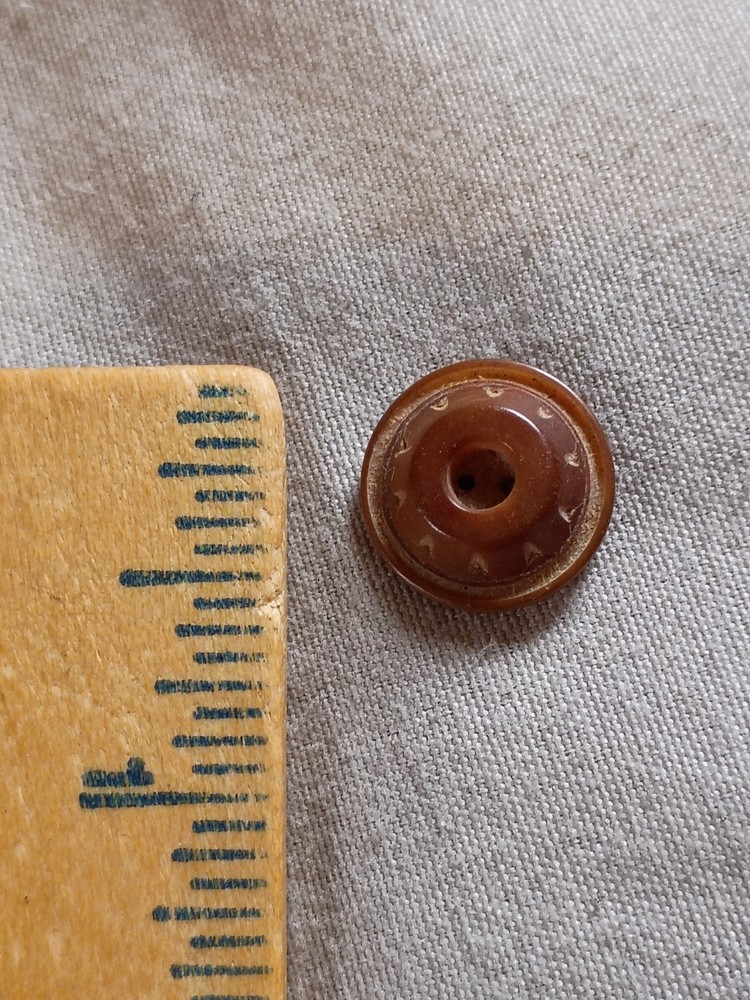Antique Vegetable Ivory Whistle Button.