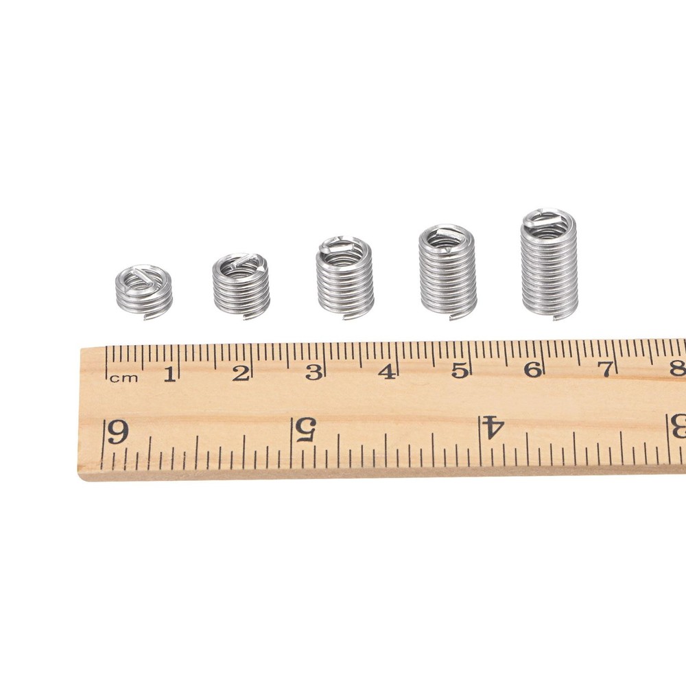 1/4-20 UNC 1.5D 304 Stainless Steel Wire Thread Insert Threaded Sleeve 5pcs