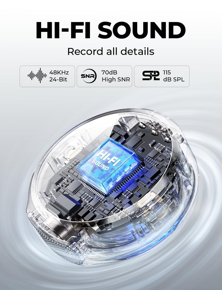 Hollyland Lark M2 Wireless Microphone for iPhone/Camera/Android/PC 48kHz/24 bit