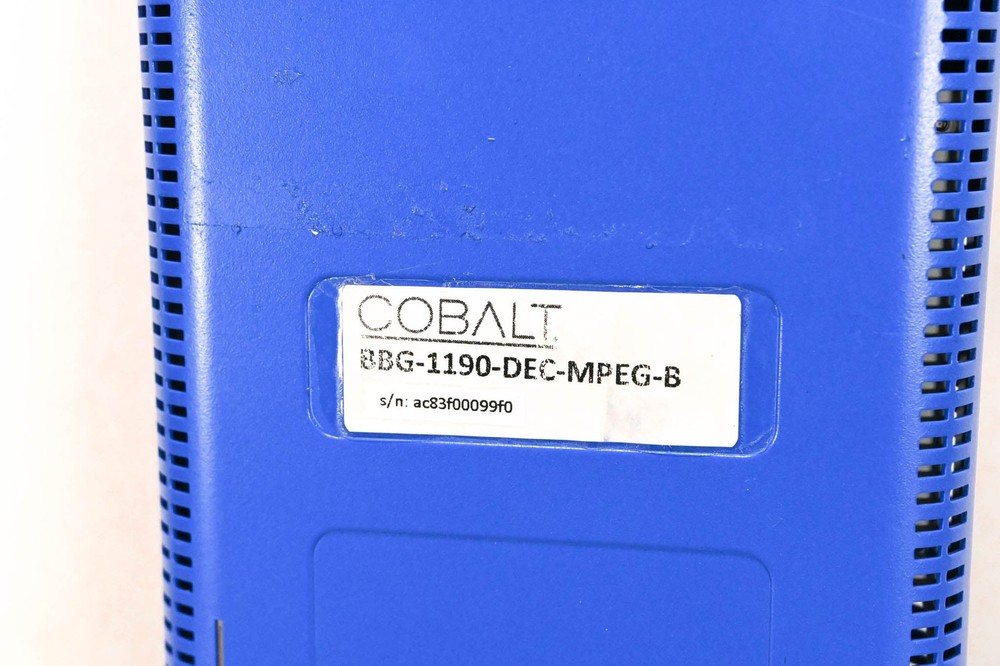 Cobalt BBG-1190-DEC-MPEG-B Broadcast Video Decoder CG01QAE