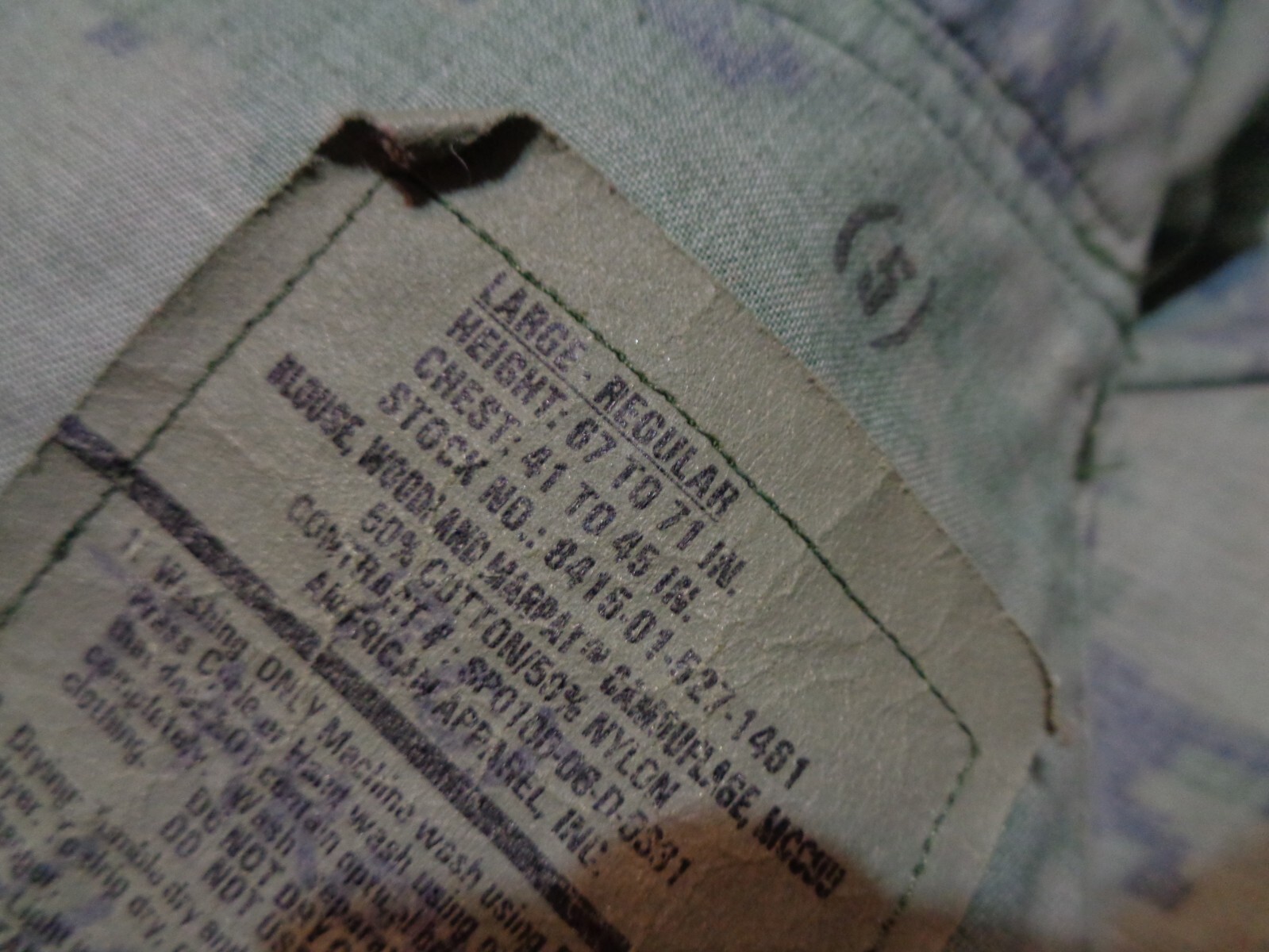 USMC MARPAT Uniform WOODLAND SET Combat Shirt Pant LARGE REGULAR ISSUED SET