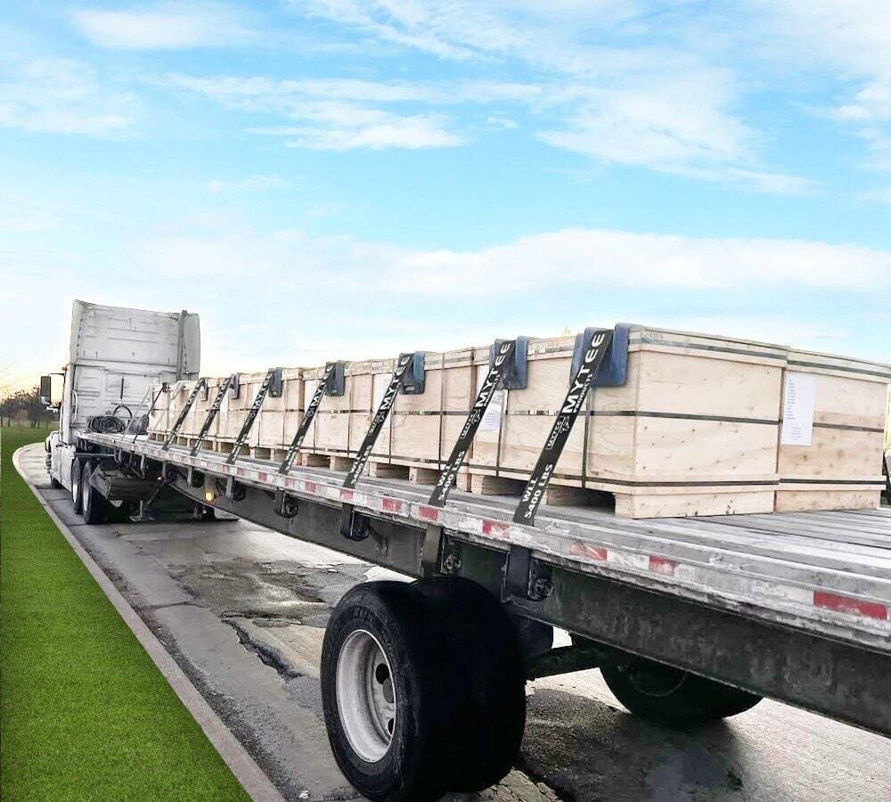 (20 Pack) 4"x30' Winch Straps w/flat Hook - Black Flatbed Tie Down Strap