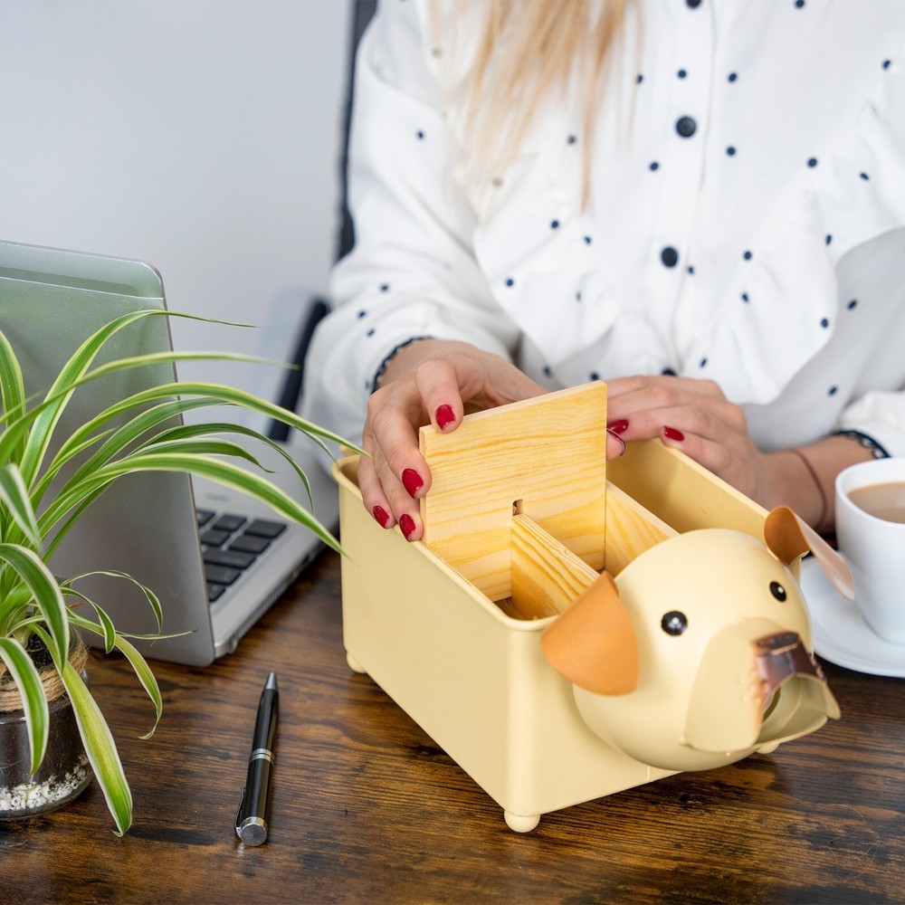 Made Easy Kit Desk Organizer, with Module Compartments (Brown Dog)