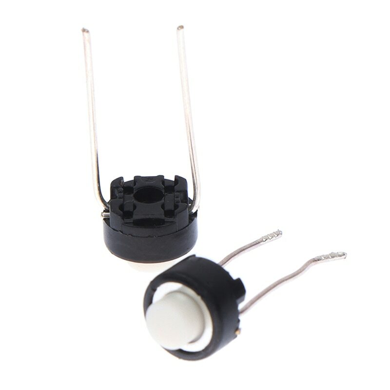 10pcs 6x6x5 2 Pin PCB Momentary Tactile Tact Push Button DIP Micro Switch White